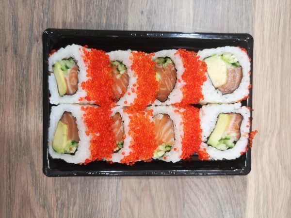 25. Masago California Roll mit Surimi