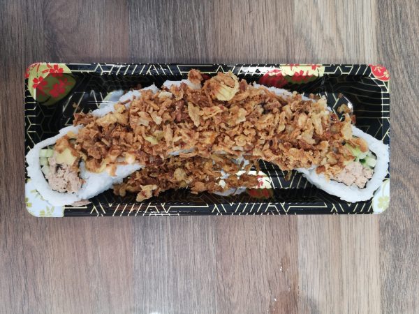 30. Crunch California Inside out Roll mit gekochtem Thunfisch