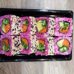 35. Rainbow Inside out Roll Veggie (vegetarisch)